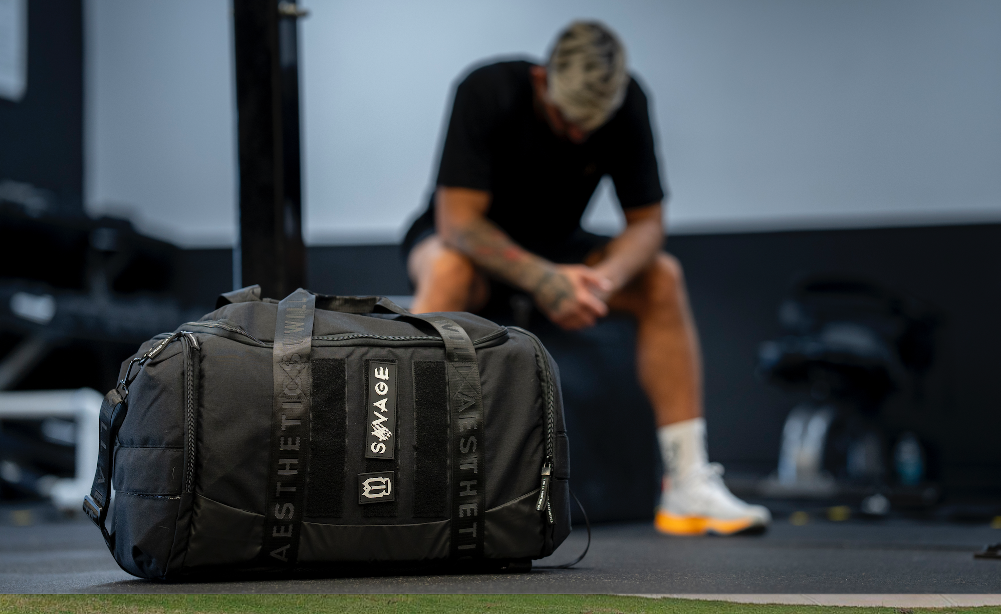 EXTRA LARGE 51 L Gym Duffel Bag Black I WILL AESTHETICS